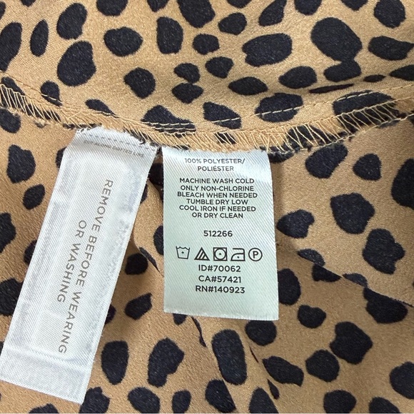 Loft Satin Bias Leopard Animal Print Midi Skirt - Picture 5 of 7